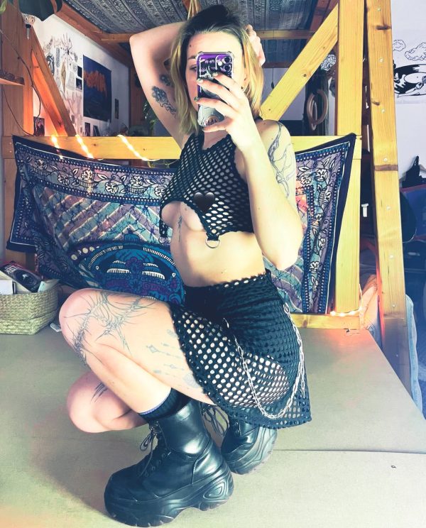 Fishnet Chain Skirt Rabatt – Bild 5