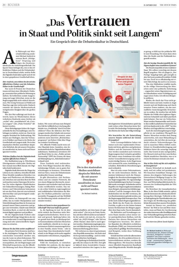 Epoch Times Wochenzeitung – 64. Ausgabe Angebot – Bild 3