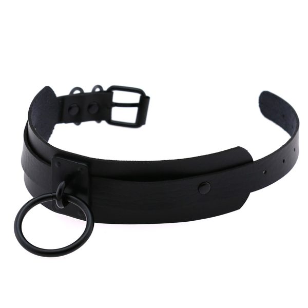 Leather Look Choker Collar Schn?ppchen – Bild 3
