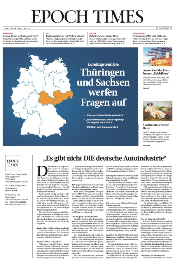 EPOCH TIMES Wochenzeitung Nr. 165 (E-Paper) Online-Verkauf