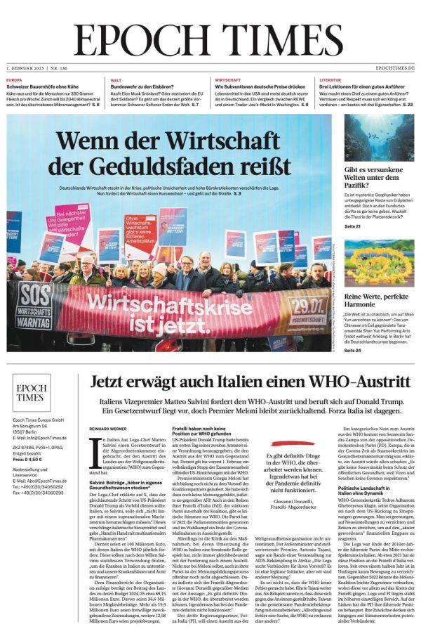 EPOCH TIMES Wochenzeitung Nr. 186 (E-Paper) Jetzt online